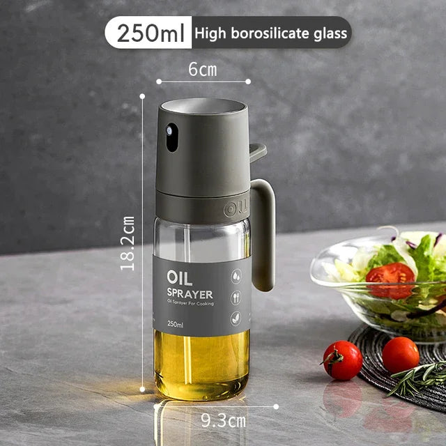 Elegant Glass Dispenser for Cooking, Air Fryer & Salads