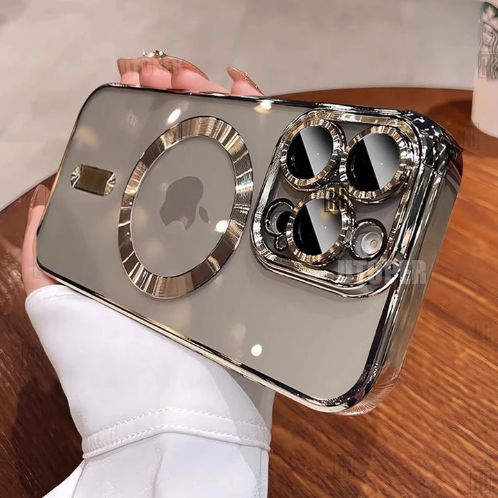 Luxury Desert Gold MagSafe Case – Sleek Protection for iPhone 12-16 Pro Max