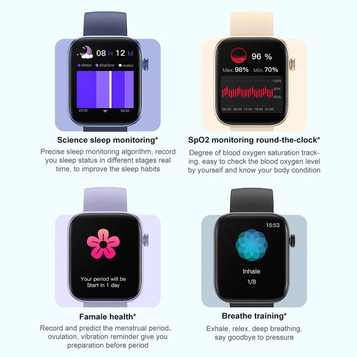 Smartwatch with Voice Call – Health Monitoring, Waterproof, and Smart Notifications