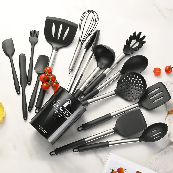 12PCS Silicone Kitchenware Set: Durable, Safe & Practical