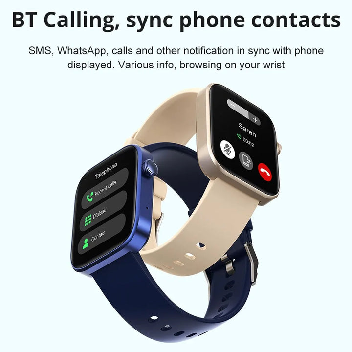 Smartwatch with Voice Call – Health Monitoring, Waterproof, and Smart Notifications