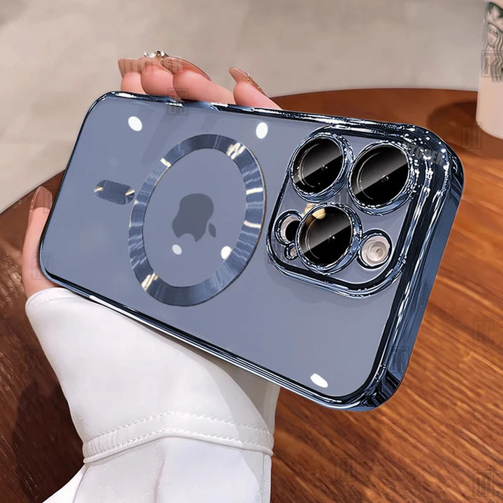 Luxury Desert Gold MagSafe Case – Sleek Protection for iPhone 12-16 Pro Max