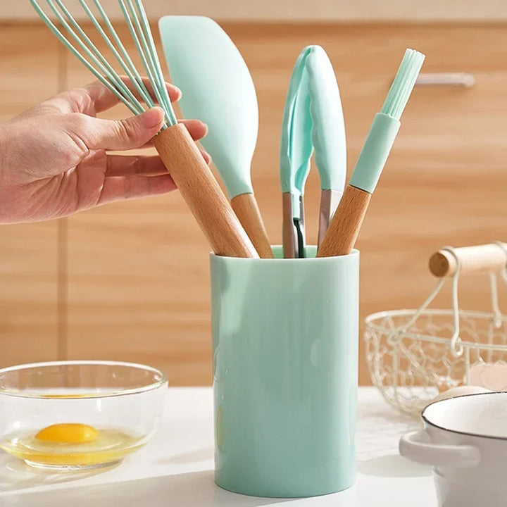 12PCS Silicone Kitchenware Set: Durable, Safe & Practical