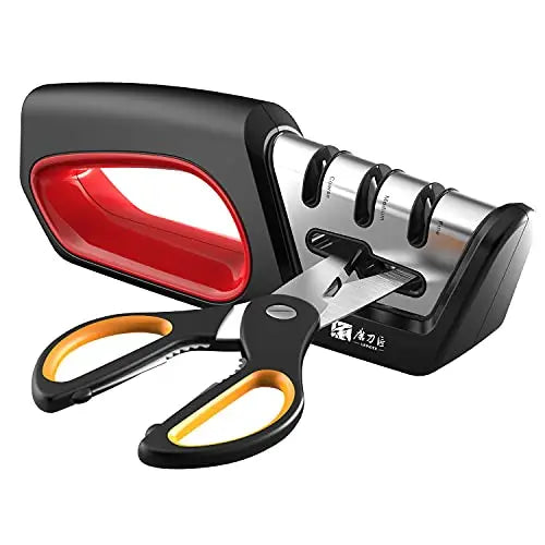 4-in-1 Knife Sharpener – Restore Blades with Diamond, Tungsten, and Ceramic