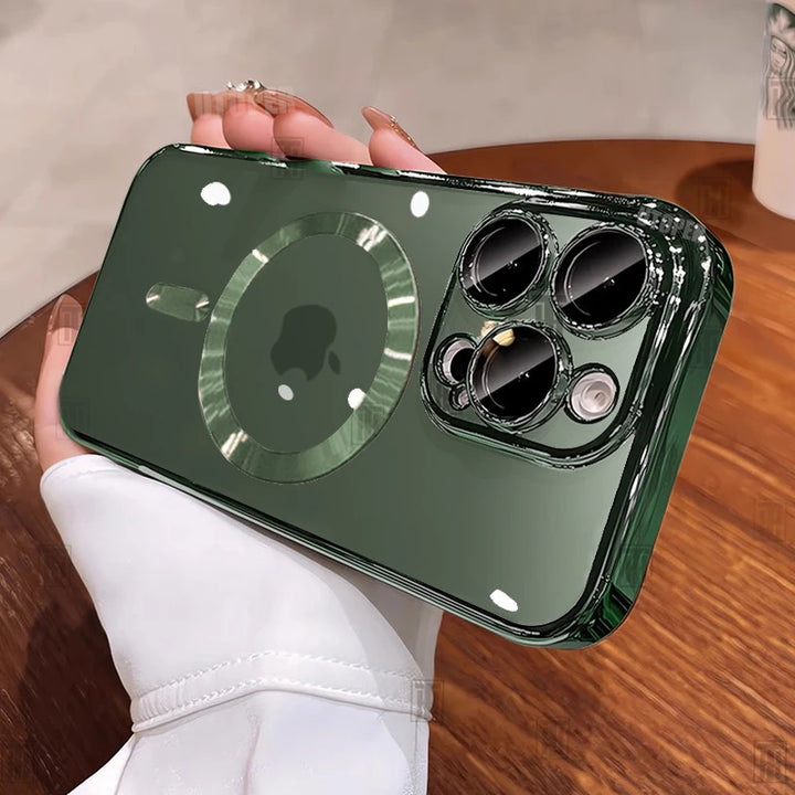 Luxury Desert Gold MagSafe Case – Sleek Protection for iPhone 12-16 Pro Max