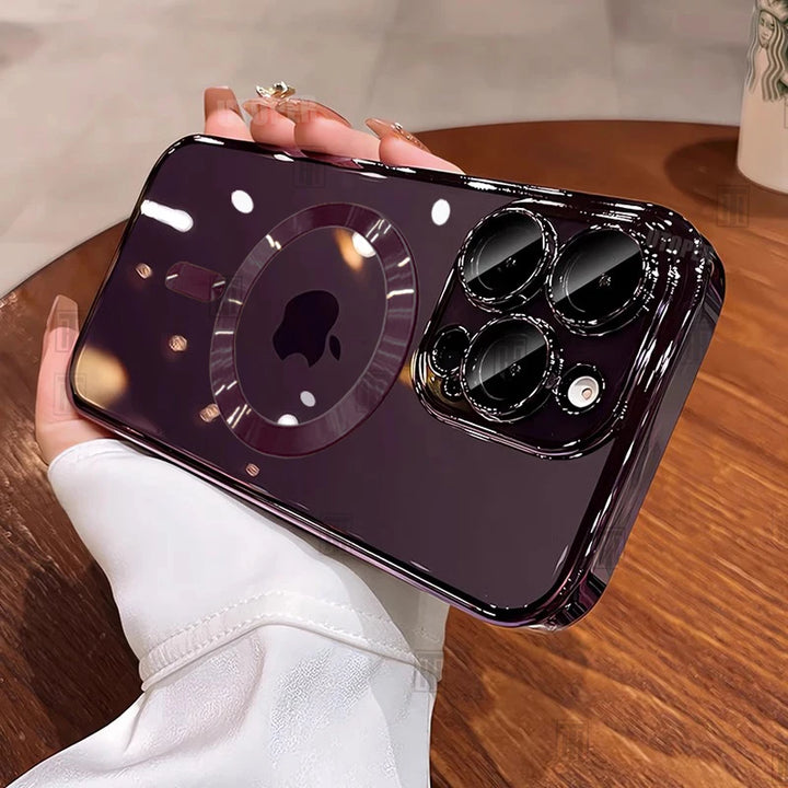 Luxury Desert Gold MagSafe Case – Sleek Protection for iPhone 12-16 Pro Max