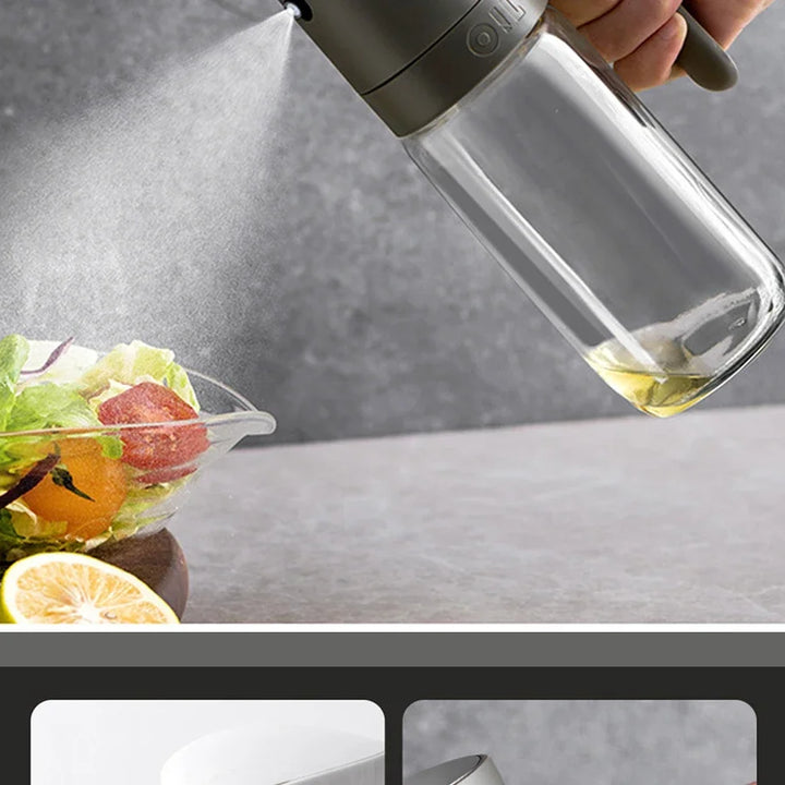 Elegant Glass Dispenser for Cooking, Air Fryer & Salads