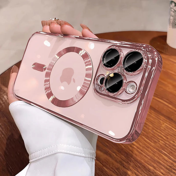 Luxury Desert Gold MagSafe Case – Sleek Protection for iPhone 12-16 Pro Max